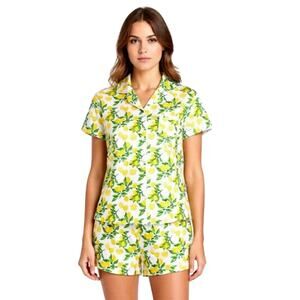 Hart+Land Citrus Patterned Organic Pima Cotton Women’s Pajama Set Size L